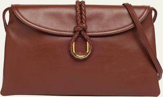 Bottega Veneta Liberta Medium Flap Leather Crossbody Bag