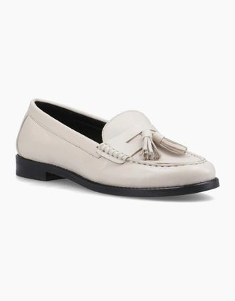 Hush Puppies Womens Connie Womens Tassel Loafers - White - Size: 8