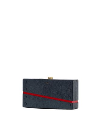 Hammitt Hammitt Soiree Clutch Carrara Black Brushed Gold Med