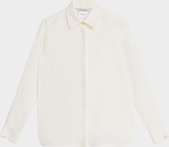 Max Mara Abisso Button-Down Flax Shirt