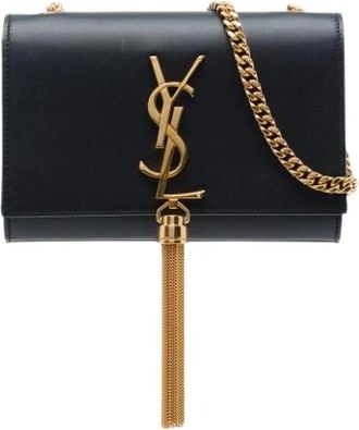 Saint Laurent Pre-owned Kate Schoudertas - Dames - Vintage Schoudertas - Zwart - ONE Size - Leer - Vintage