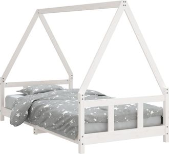 vidaXL Estructura De Cama Para Ni&ntilde;os Madera De Pino Blanco 90x190 Cm Vidaxl