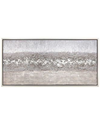 Empire Art Direct Tranquil Horizon Textured Glitter Hand-Painted Framed Canvas Wall Art