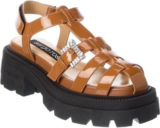 Sergio Rossi Twenty Buckle Patent Sandal