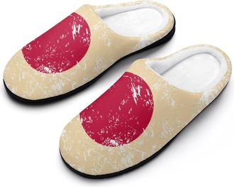 Generic Japan Vintage Flag Mens Slipper Slip On Winter Warm House Slippers Shoes Indoor Outdoor