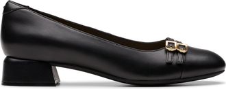 Clarks Daiss30 Court in Black Leather