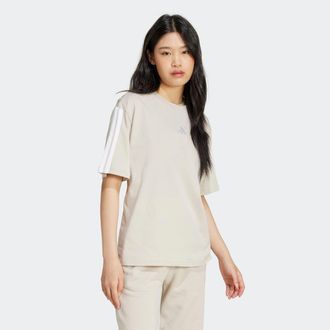 adidas adidas Sportswear W 3S SJ BF T lockere Passform, Kurzarmdesign, sportlicher Stil, aus Baumwolle