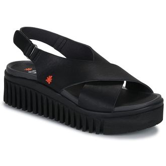 Art Womens Brighton Heeled Sandal, Black/White, 7 UK