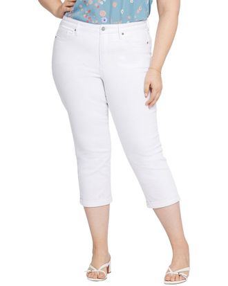 NYDJ Nydj Plus Chloe Optic White Capri Jean