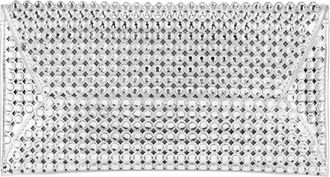 Aquazzura Tequila crystal-embellished clutch bag - Silver