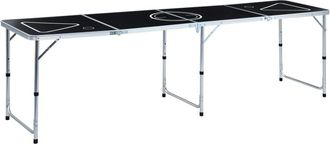 vidaXL Mesa De Beer Pong Plegable Negro 240 Cm Vidaxl
