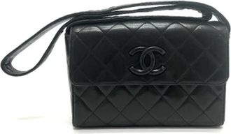 Chanel Pre-owned Leather chanel-bags - Dames - Vintage Schoudertas - Zwart - ONE Size - Vintage