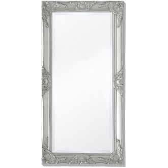 vidaXL Specchio da Parete Stile Barocco 100x50 cm Argento - Vidaxl