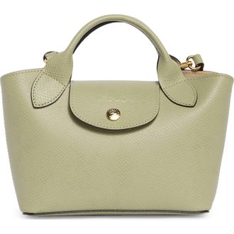 Longchamp Extra Small &Eacute;pure Tote Bag in Almond Green at Nordstrom