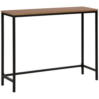 Beliani Beliani - Consola Con Tablero De Madera Oscura Patas Negras 100 X 30 Cm Pasillo De Sala De Estar De Estilo Industrial Tulia