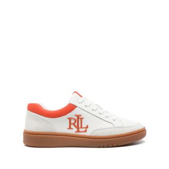 Ralph Lauren Hailey 6 Low Top Lace - Dames - Schoenen - Wit - Maat: 39 1/2 EU Katoen