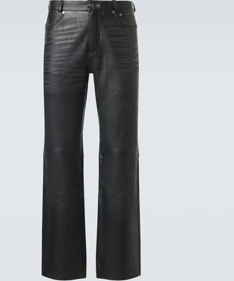 Our Legacy Pantalones rectos Carlson Cut de piel