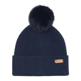 Barbour Donna Dover Muts & Hailes Sjaal Cadeauset - Dames - Hoeden - Blauw - ONE Size - Polyester - Accessoires
