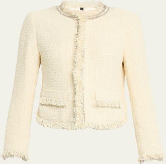 Kobi Halperin Lando Fringe-Trim Boucle Jacket