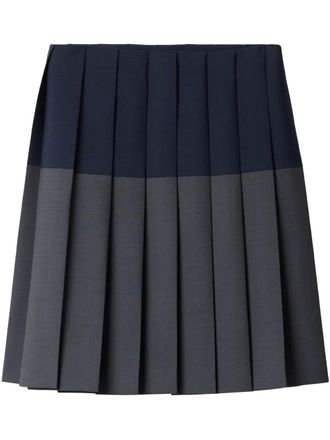 Miu Miu pleated skirt - women - Virgin Wool/Mohair - 40 - Grey