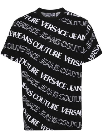 Versace Jeans Couture logo-print cotton T-shirt - Black