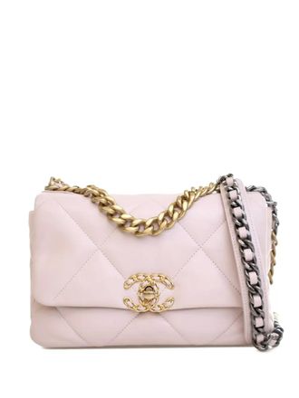 Chanel 2021-2025 Medium Lambskin 19 Flap crossbody bag - Pink
