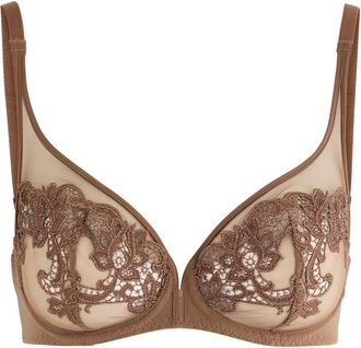 Simone Pérèle Simone PÉRÈLE Saga Guipure Lace Underwired bra - Brown - 34B