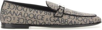 Dolce & Gabbana Pantofola Jacquard Logo Spalmato - Heren - Loafers - Veelkleurig - 40 EU - Schoenen