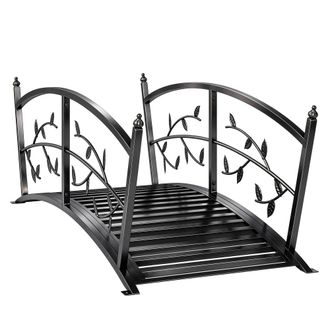 OUTSUNNY Puente de jard&iacute;n 120x51x47 cm negro
