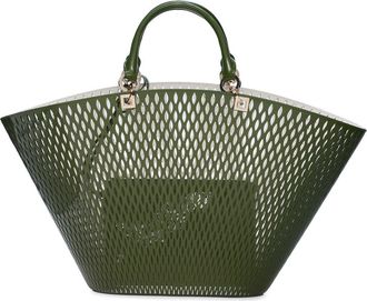 Tom Ford Large Panier Cutout Patent Leather Tote in Chive at Nordstrom
