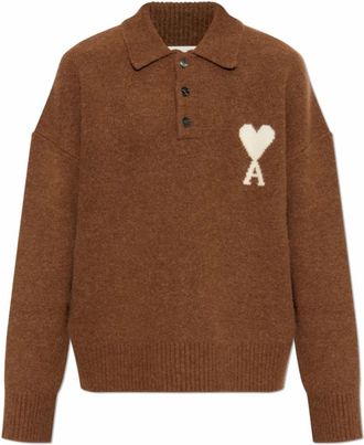 Ami De Coeur Crewneck Sweater - Heren - Ronde hals truien - Bruin - M - Truien & Vesten