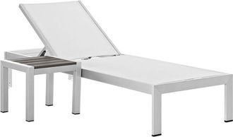 Modway Outdoor Modway Shore 2Pc Outdoor Patio Aluminum Chaise Lounge Set