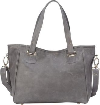 Piel Leather 3046 - CHAR Open Totecross Body Bag - Charcoal