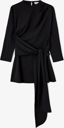 Ganni Dress in Black Crepe - Size 10/12