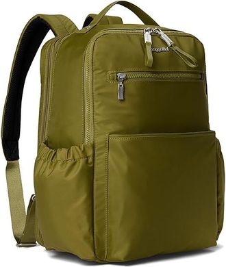 Baggallini Tribeca Expandable Laptop Backpack Backpack Bags Sage Twill : XL, Nylon/Twill