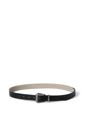 Brunello Cucinelli Vachetta belt with monili in Black at Nordstrom, Size Xx-Small