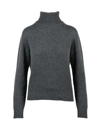 Fabiana Filippi High-Neck Cashmere Sweater with Ribbed Texture
