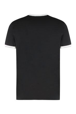 Dolce & Gabbana Logo-Embroidered Cotton T-Shirt - Black