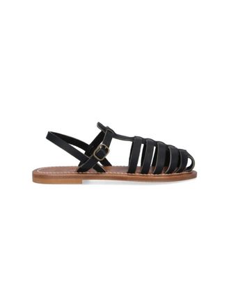 K.Jacques Adrien Slingback Sandals - Black