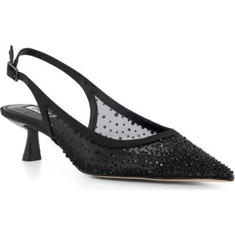 Dune London Ciana Slingback Pointed Toe Kitten Heel Pump in Black at Nordstrom, Size 8.5Us