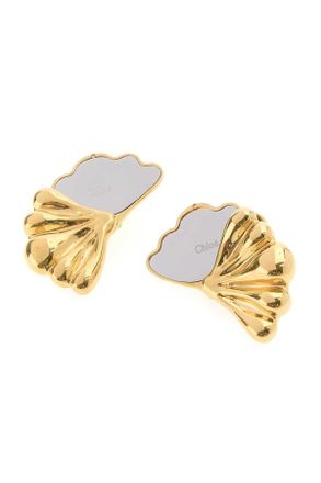 Chlo&eacute; Gold Metal Mirror Earrings - Gold