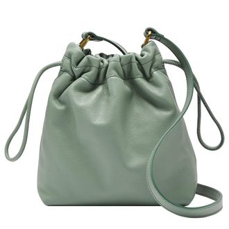 Fossil Bag for Women Gigi, Leather Small Drawsting Crossbody sage 20.32 cm L x 8.2 cm W x 21.59 cm H ZB1526343
