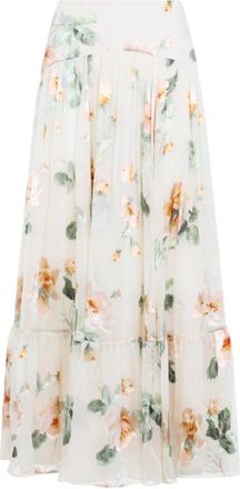 Zimmermann Carousel Burnout Midi Rok - Dames - Midirokken - Veelkleurig - XL - Rokken