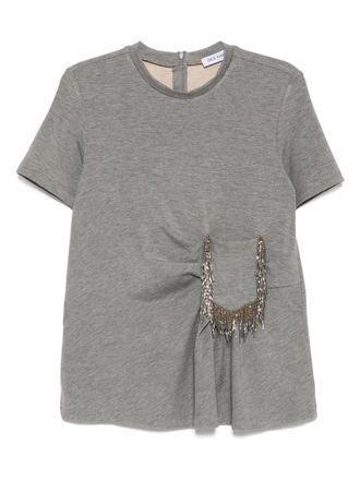 Dice Kayek short-sleeved cotton shirt - women - Cotton - 38 - Grey
