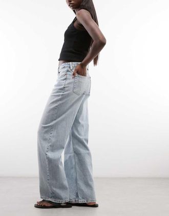 Weekday Ample - Jeans ampi a vita bassa lavaggio blu chiaro