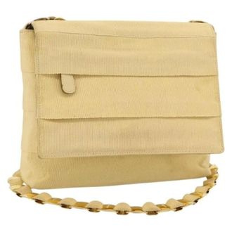 Ferragamo Pre-owned Canvas Shoulder Bag - Dames - Pre-owned - Beige - Maat: ONE Size