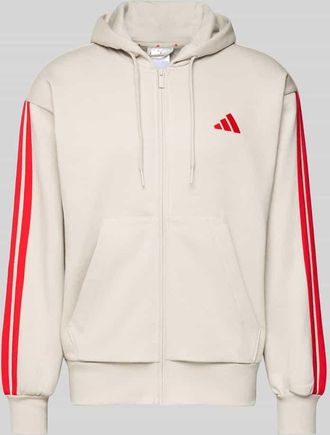 adidas Sweatjacke mit Kapuze in Beige, Gr&ouml;&szlig;e XXL
