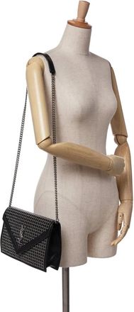 Saint Laurent Hobo Bags - 2018 Studded Leather Monogram Le Sept Chain Bag - Gr. unisize - in Schwarz - für Damen