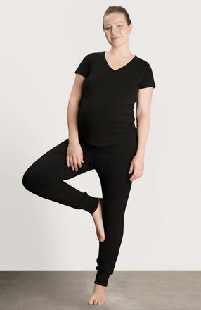 Nom Maternity The Maternity & Nursing Tee in Black at Nordstrom, Size X-Large