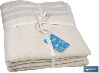 cofan Cofan - juego de 2 toallas nature 600 g/m2 gama inspiración 70x140 100x150 cm